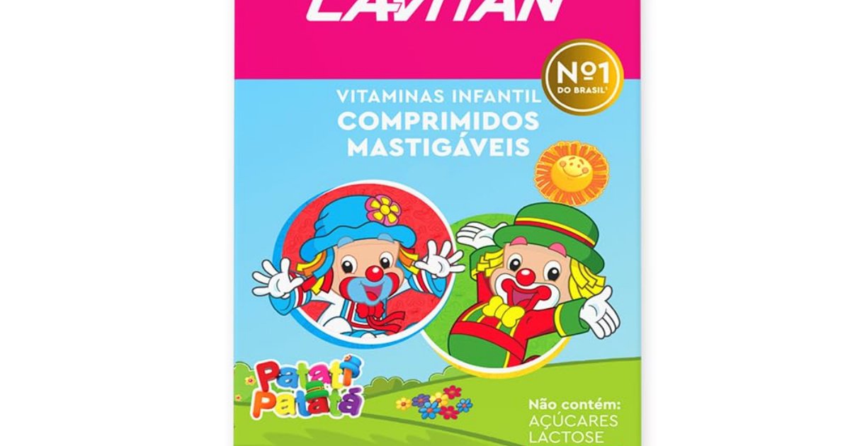 LAVITAN Vitamina Infantil Mastigável Tutti Frutti Rosa Lavitan 60 Cápsulas - Featured Image